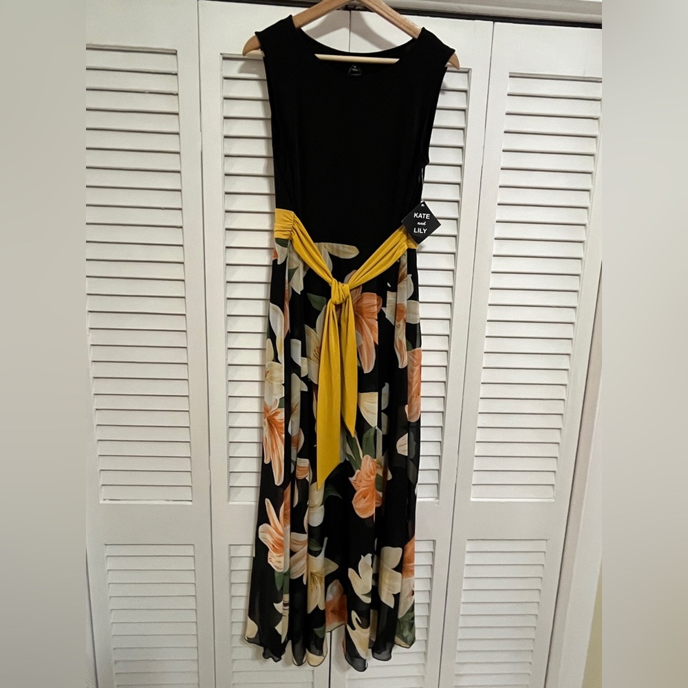 Black Floral Maxi Dress